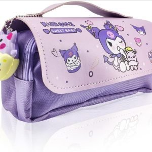Karumi Purple Squishy Pencil Bag Big Capacity