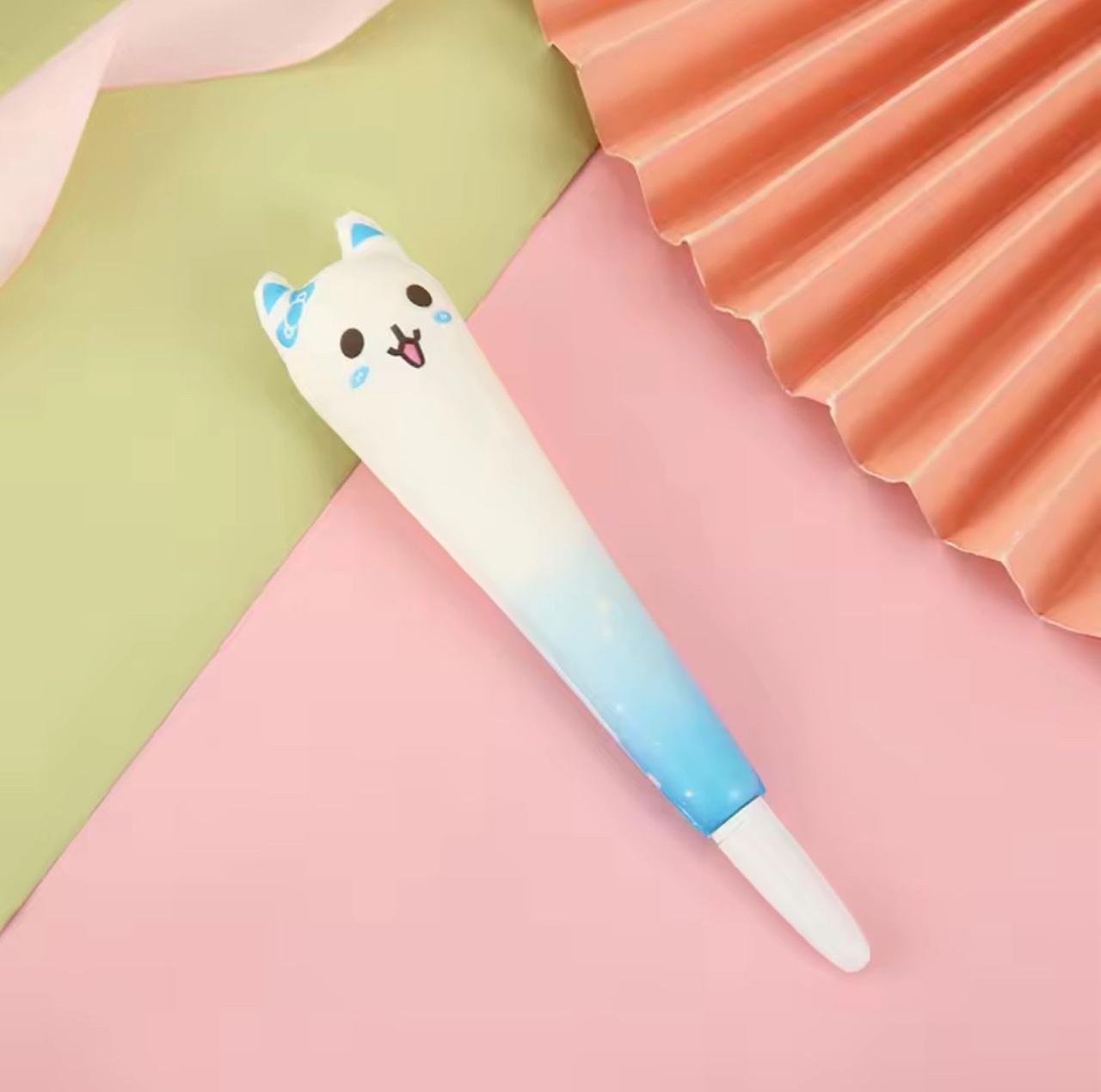 Kawaii Blue Cat Squishy Pen