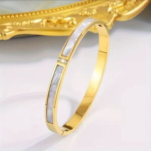 18K Gold Plated Zircorn Bangle
