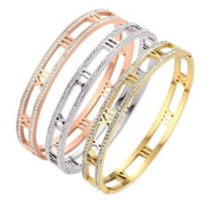 18K Gold Plated Roman Digital Bracelet