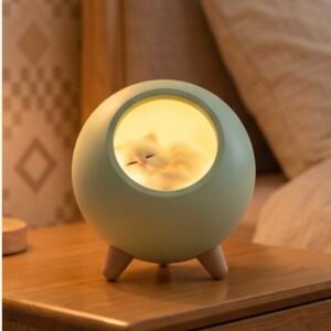 Cat House Night Lamp – Tiffany Blue