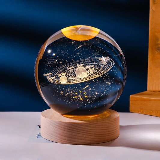 Solar System Crystal Ball Lamp